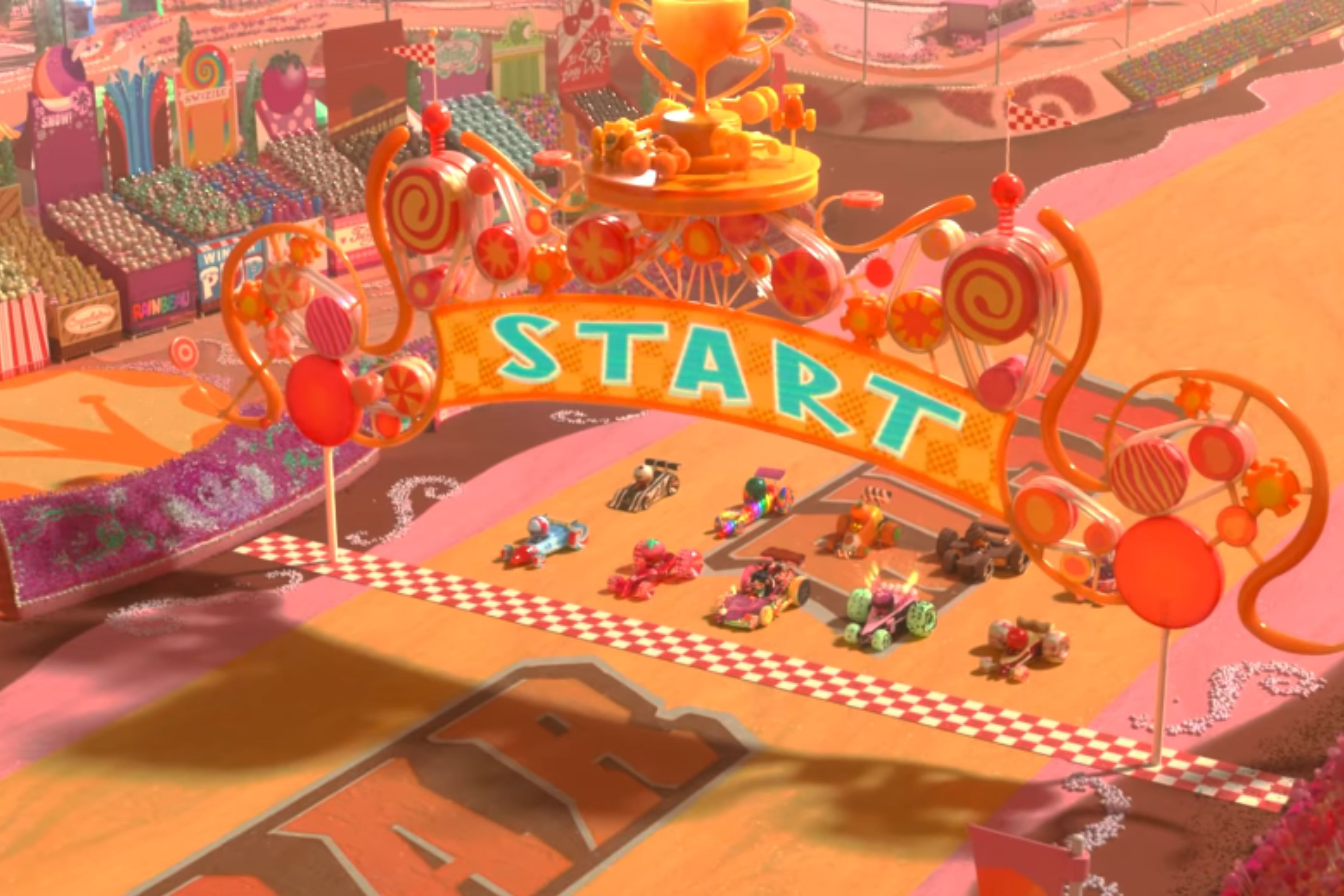 จุดสตาร์ทของสนามแข่ง Sugar Rush